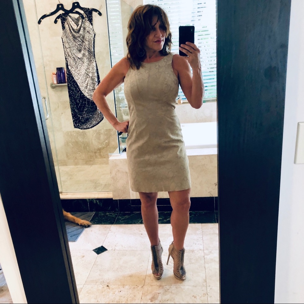 Rebecca Taylor Leather Python Embossed Dress - image 3